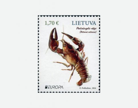 Gražiausio Europos pašto ženklo konkurse Lietuvai atstovauja plačiažnyplis vėžys