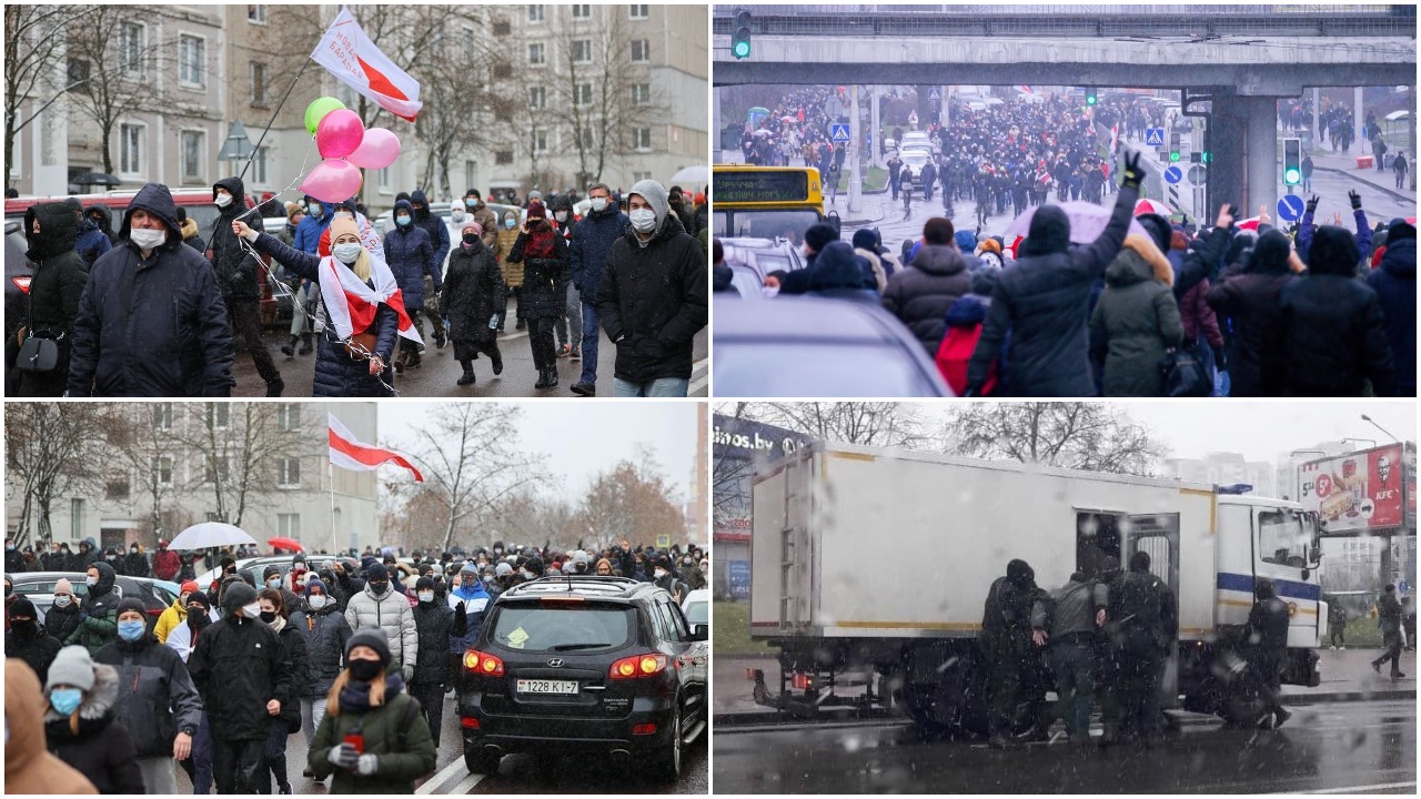 Protestai Baltarusijoje: už užrašą „Nepamiršime“ – dveji metai kalėjimo